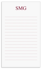 Block Initials with Writing Lines Jotter Cards