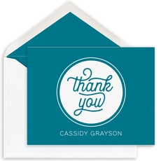 Circle Thank You Folded Note Cards