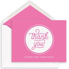 Circle Thank You Folded Note Cards