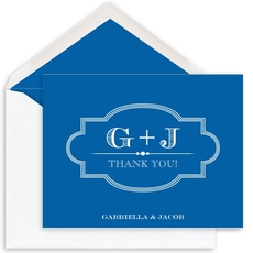 Marquee Thank You Folded Note Cards