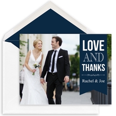 Love and Thanks Folded Note Cards