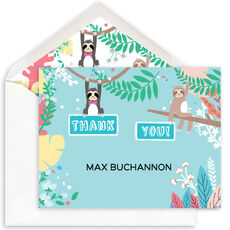 Sloths Folded Thank You Note Cards