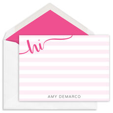 Script Hi Flat Note Cards