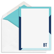 Shades of Blue Flat Note Cards