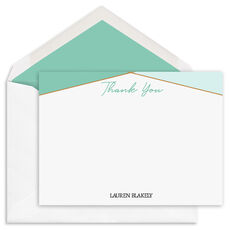 Modern Geometric Flat Thank You Note Cards
