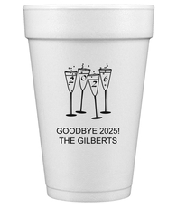 2026 New Years Glasses Styrofoam Cups