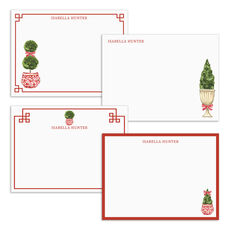 Holiday Topiary Flat Note Card Collection