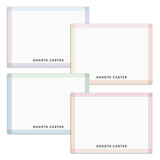 Pastel Border Flat Note Card Collection