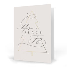 Minimalism Tree Folded Holiday Cards