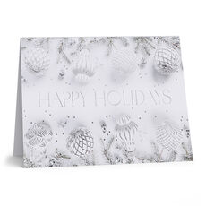White Holidays Folded Holiday Cards