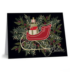 Holiday Sleigh Folded Holiday Cards