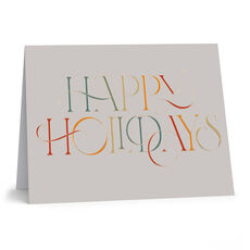 Colorful Holidays Folded Holiday Cards
