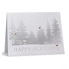Scarlet Visitors Folded Holiday Cards