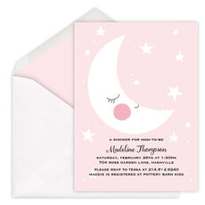 Moon and Stars Baby Shower Invitations