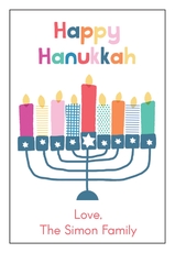 Colorful Happy Hanukkah Gift Stickers