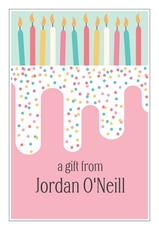 Sprinkled Birthday Cake Vertical Gift Stickers