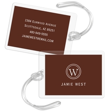 Circle Initial Luggage Tags