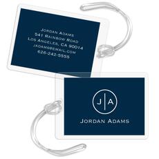 Circle Initials Luggage Tags