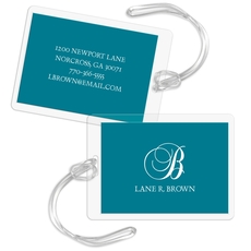 Elegant Initial Luggage Tags