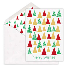 Modern Tree Folded Holiday Cards