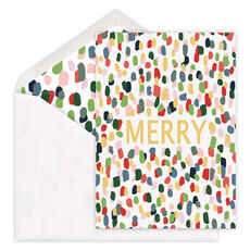 Colorful Specks Folded Holiday Cards