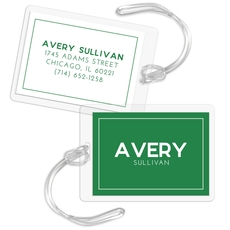 Framed Bold Name Luggage Tags