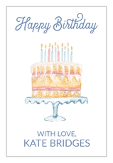 Watercolor Birthday Cake Vertical Gift Stickers
