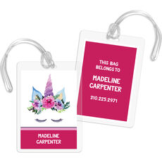 Decorated Unicorn Luggage Tags