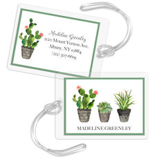 Southwest Potted Garden Luggage Tags