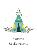 Spring Tee Pee Gift Stickers