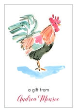 Watercolor Rooster Gift Stickers