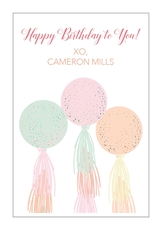 Tasseled Balloons Gift Stickers