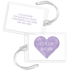 Watercolor Heart Luggage Tags