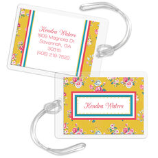 Tea Rose Luggage Tags