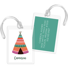 Colorful Teepee Luggage Tags