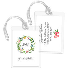 Spring Wreath Luggage Tags