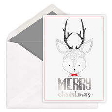 Holiday Deer Foil Folded Holiday Cards