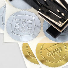 Serrated Edge Round Embosser Seals