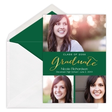 Graduate Collage Foil Photo Graduation Announcements