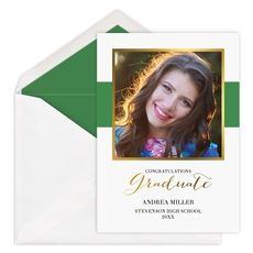 Foil Banner Graduate Photo Announcements