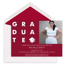Block Graduate Photo Invitations