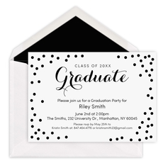 Confetti Graduation Invitations