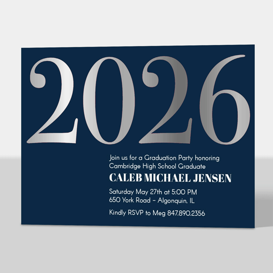 Foil Graduation Year Invitations