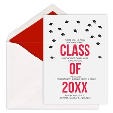 Graduation Cap Confetti Invitations