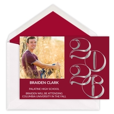 Foil Jumbo Year Photo Graduation Announcements