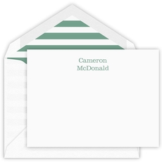 McDonald Flat Correspondence Cards - Letterpress