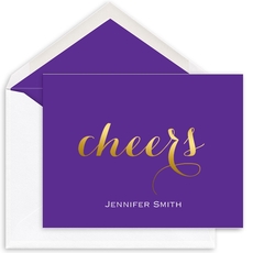 Colorful Cheers Foil Stamped Folded Note Cards