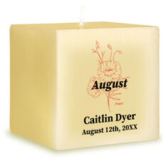 Birth Flower 3-Inch Candle