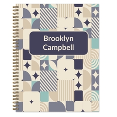 Mid Century Mosaic Spiral Notebook