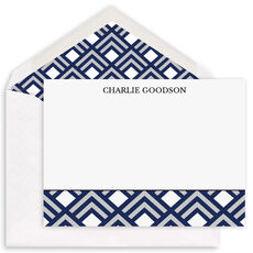 Geometric Pattern Flat Note Cards